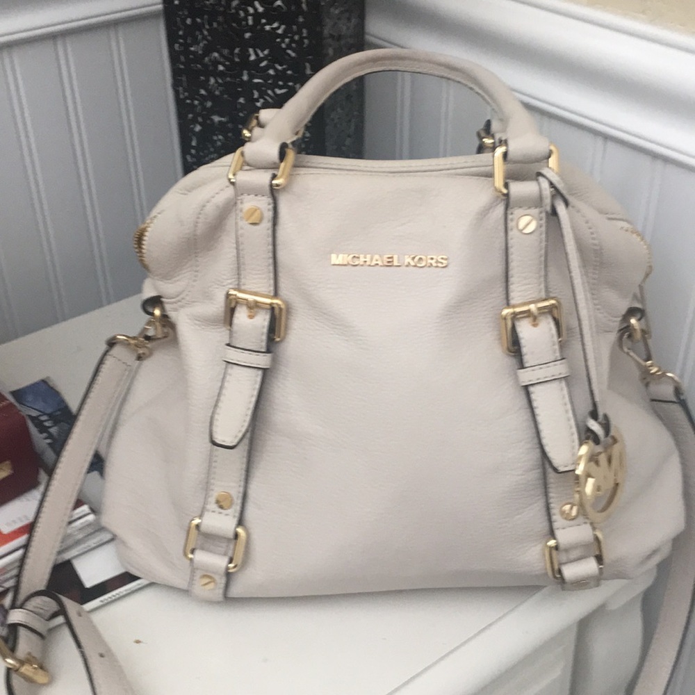 Michael Kors cream handbag